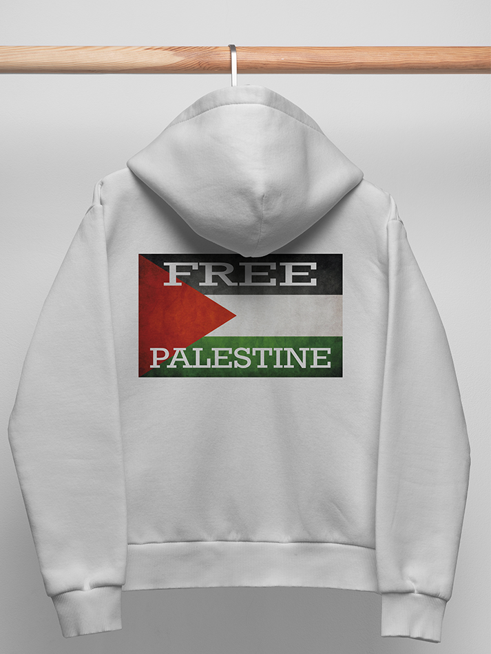 Free Palestine Flag Print Adults Pullover Unisex Hoodie