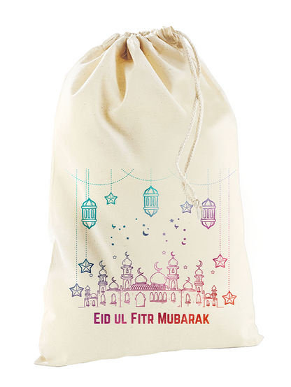 Personalised Eid Mubarak Gift Sack Name Print Ramadan Mubarak Sack Gifts For Adults Kids