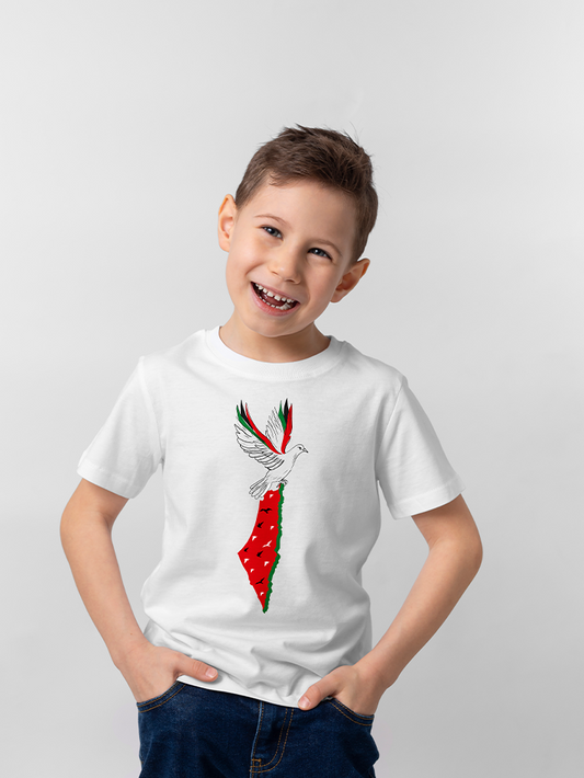 Palestine Watermelon Dove Falastin Kids T-shirt