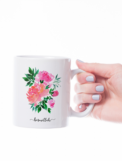 Bismillah Floral Design Mug