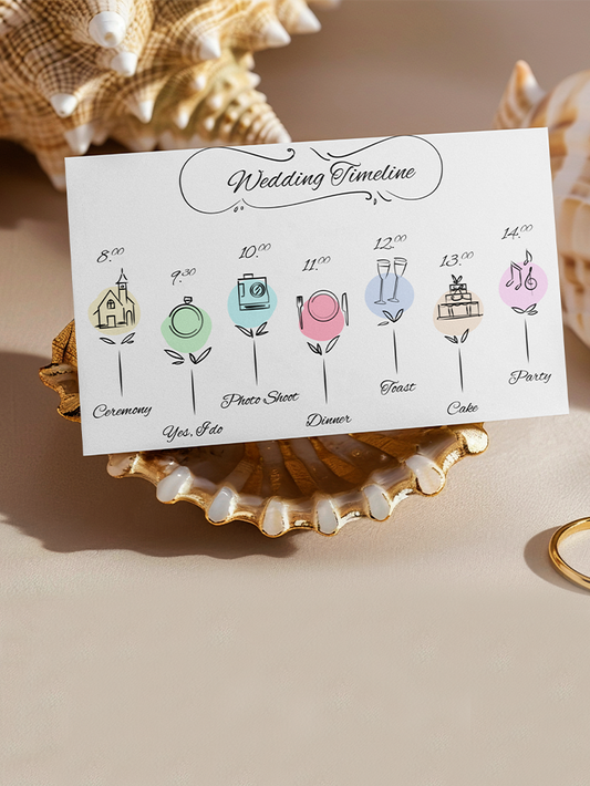 Personalised Wedding Party Timeline Board Order of Events