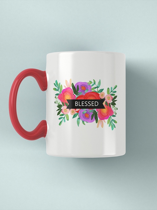 Blessed Floral Flower Mug