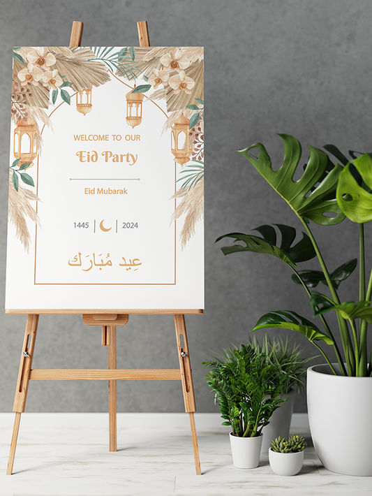 Eid Party Welcome Board Iftaar Party Board Entrance Sign Board Ramadan Eid Party Decor Sign Islamic Decorations, Muslim Decor