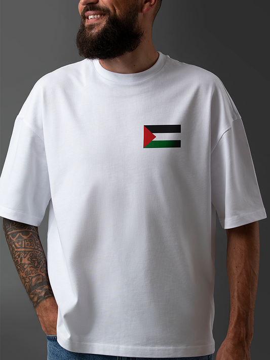 Printed Palestine Flag Adults Unisex Short Sleeve T-shirt