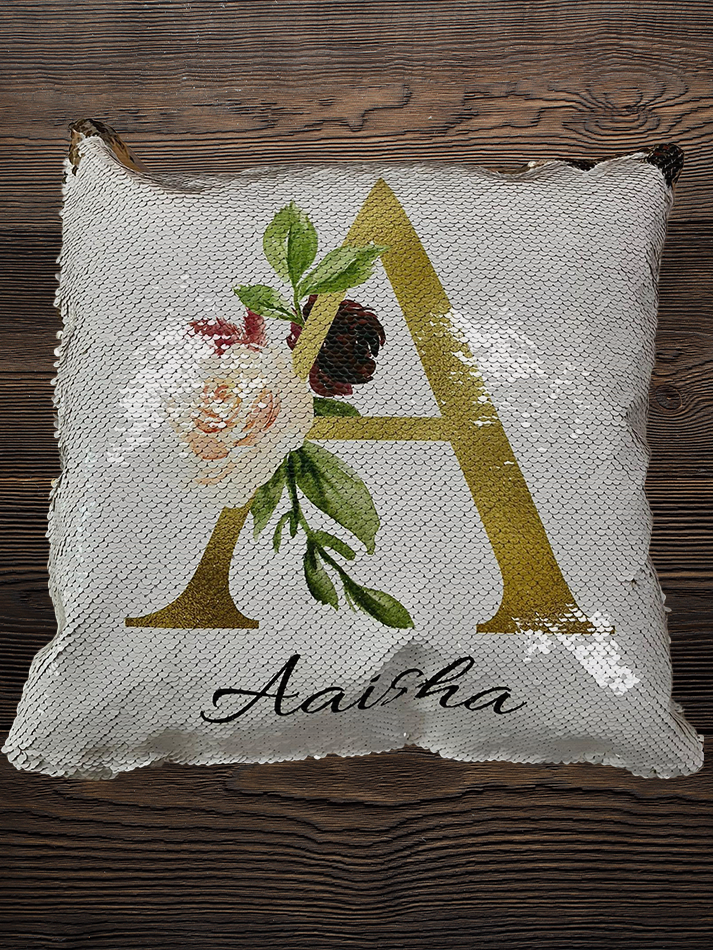 Personalised Sequin Cushions Decorative Cushions Gift Ideas