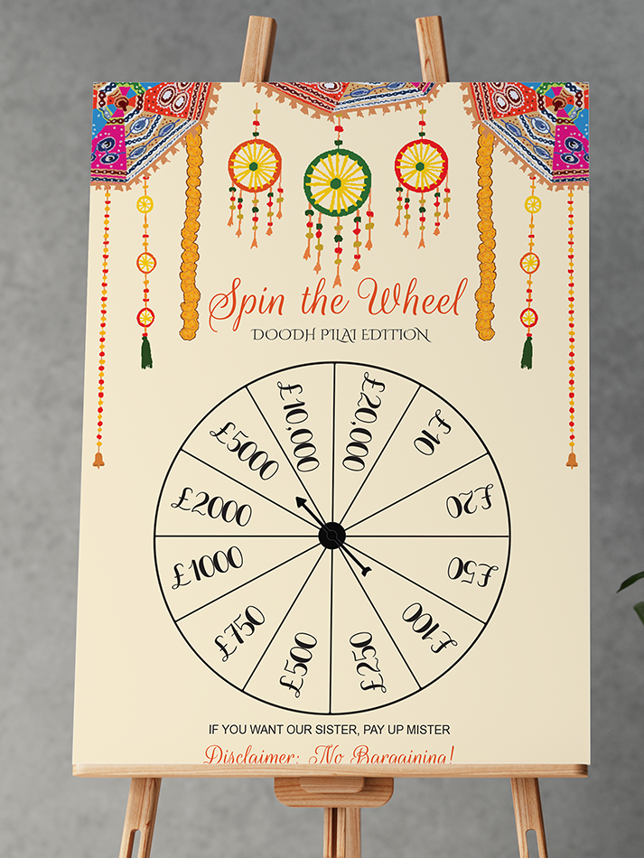 Spin The Wheel Traditional Wedding Design