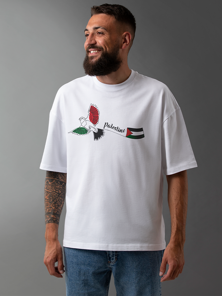 Palestine Bird Freedom Falastin Adults Unisex Short Sleeve T-shirt