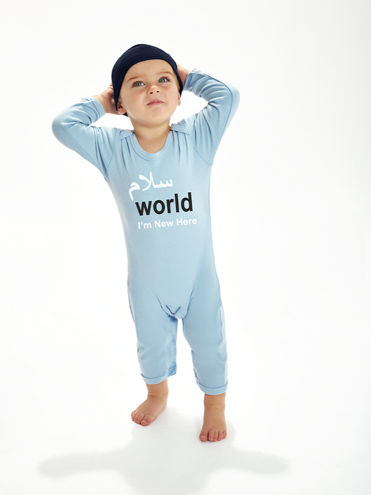 Salaam World I'm New Here Baby Organic Cotton Rompersuit