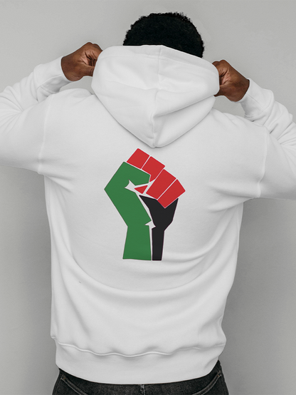 Palestine Solidarity Fist Flag Print Adults Pullover Unisex Hoodie