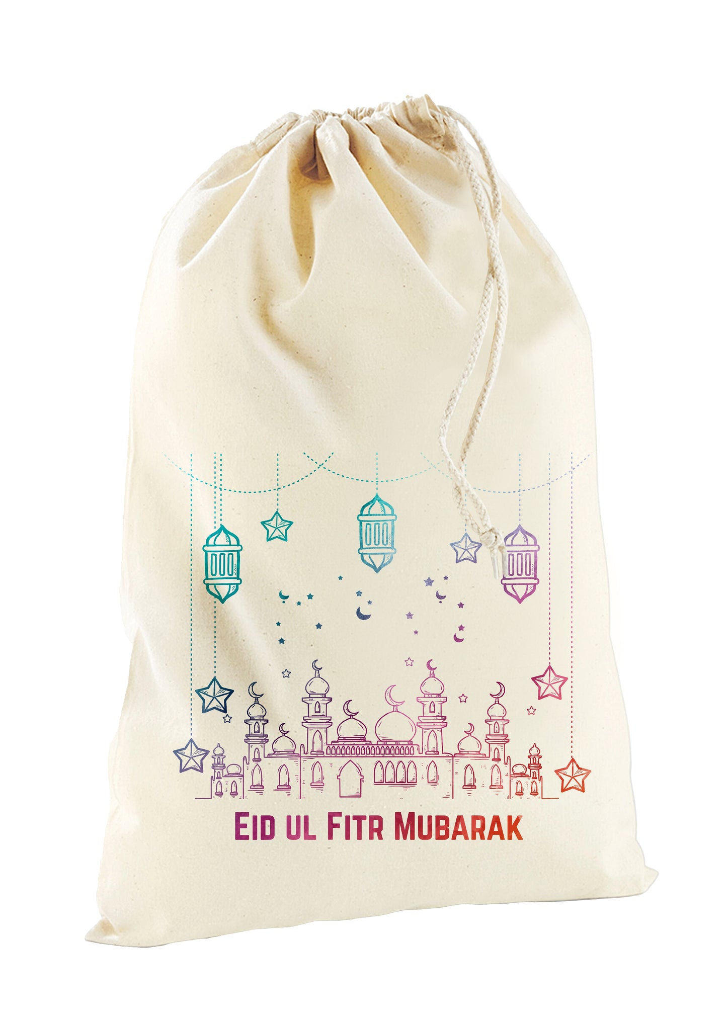 Personalised Eid Mubarak Gift Sack Name Print Ramadan Mubarak Sack Gifts For Adults Kids