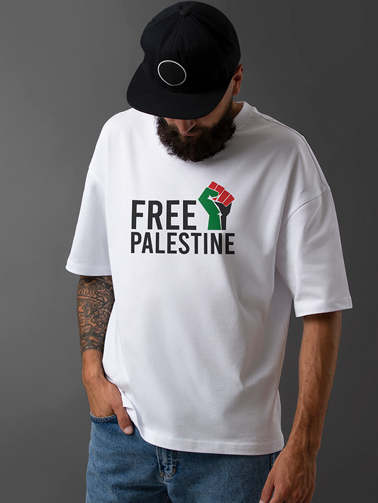 Free Palestine Fist Flag T-shirt Save Palestine Adults Unisex Short Sleeve T-shirt