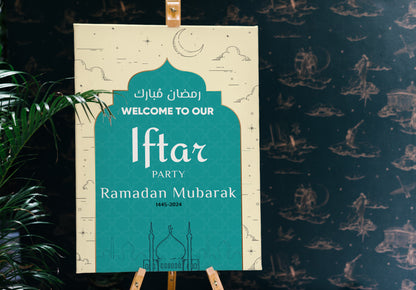 Ramadan Eid Party Dinner Welcome Sign Eid Mubarak Board Eid Sign Ramadan Party Board Home Decor Eid Dinner Party Decor Islamic Decor