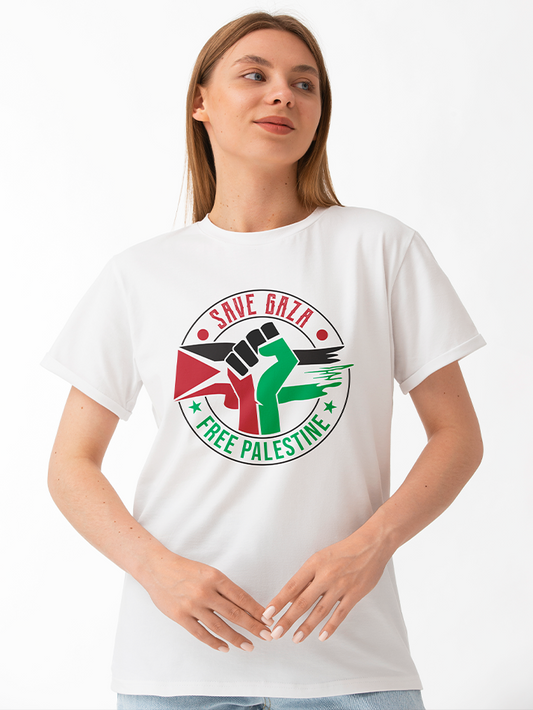 Save Gaza Free Palestine Falastin Adults Unisex Short Sleeve T-shirt