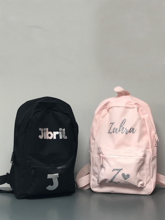 Personalised Name And Initial Design Kids Backpack