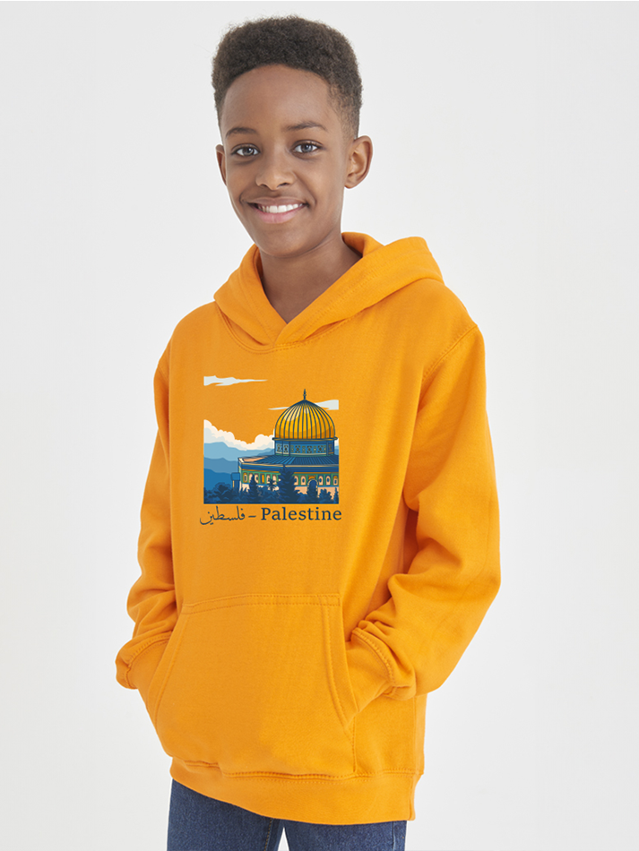 Palestine Masjid Al Aqsa Falastin Kids Hoodie