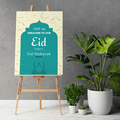 Ramadan Eid Party Dinner Welcome Sign Eid Mubarak Board Eid Sign Ramadan Party Board Home Decor Eid Dinner Party Decor Islamic Decor