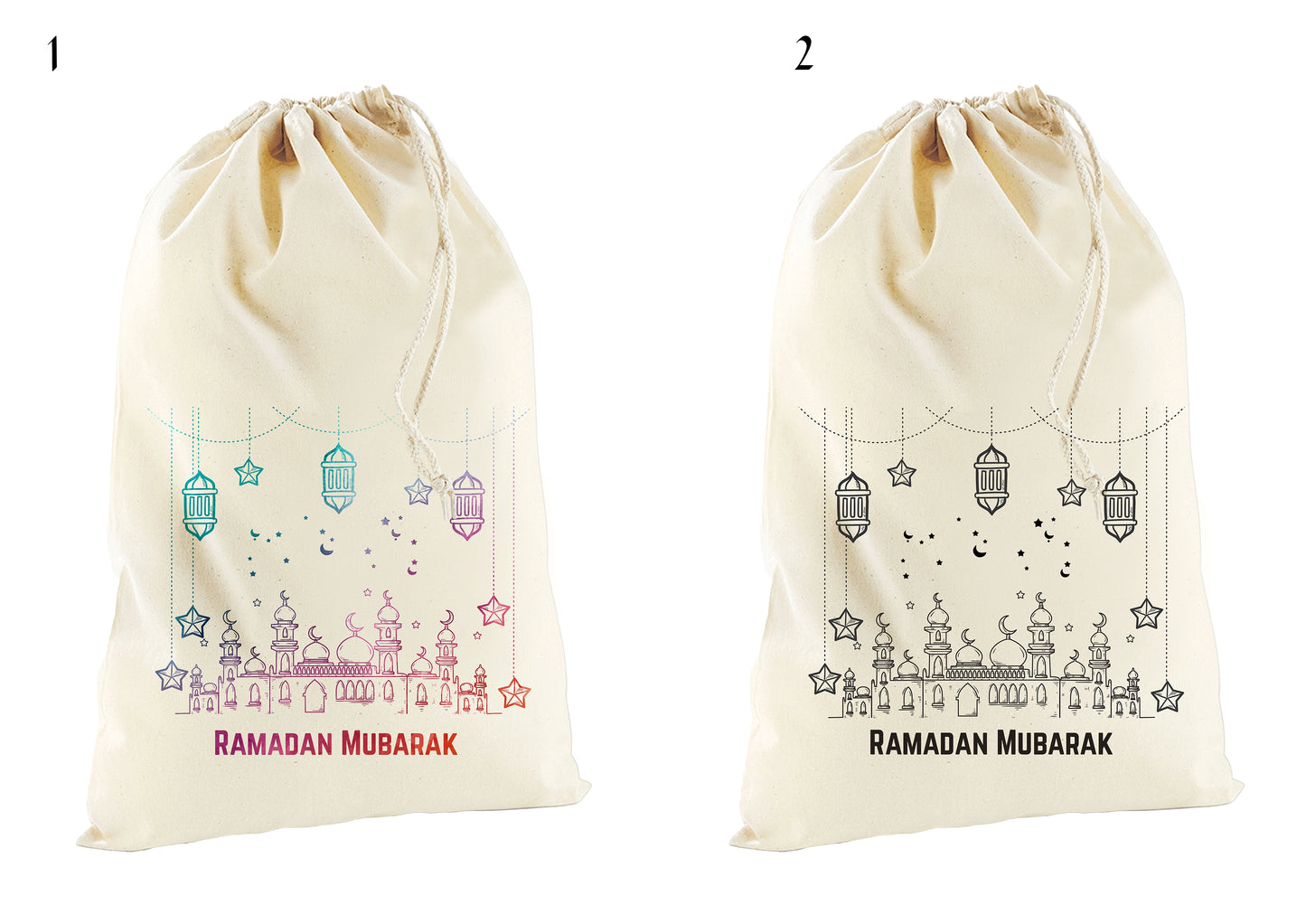 Personalised Eid Mubarak Gift Sack Name Print Ramadan Mubarak Sack Gifts For Adults Kids