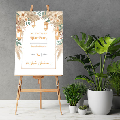 Eid Party Welcome Board Iftaar Party Board Entrance Sign Board Ramadan Eid Party Decor Sign Islamic Decorations, Muslim Decor