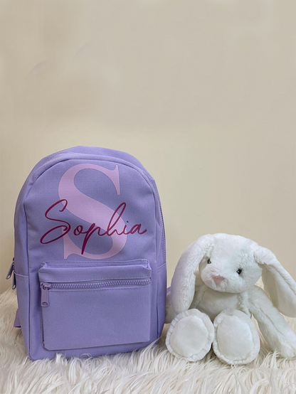 Personalised Name And Initial Design Kids Backpack