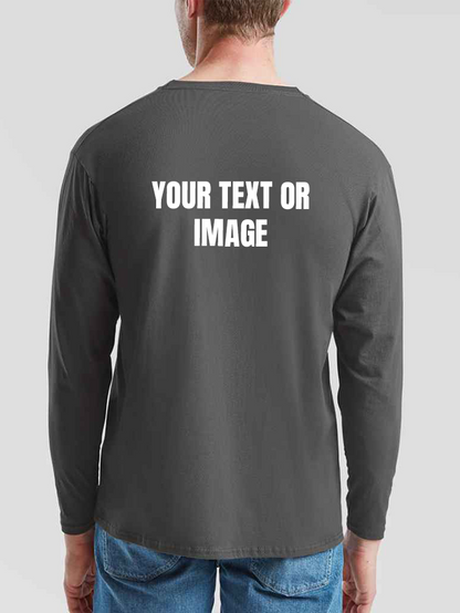 Personalised Adult Long Sleeve T-Shirt- Add Image Or Text