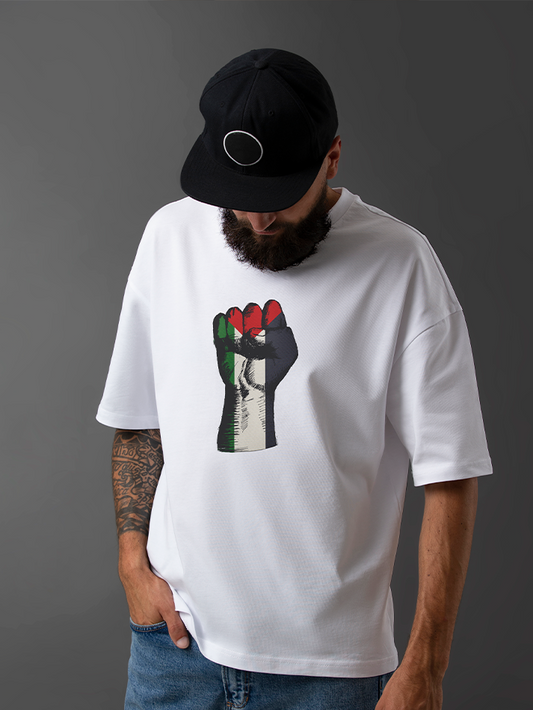 Palestine Fist Flag Falastin Adults Unisex Short Sleeve T-shirt