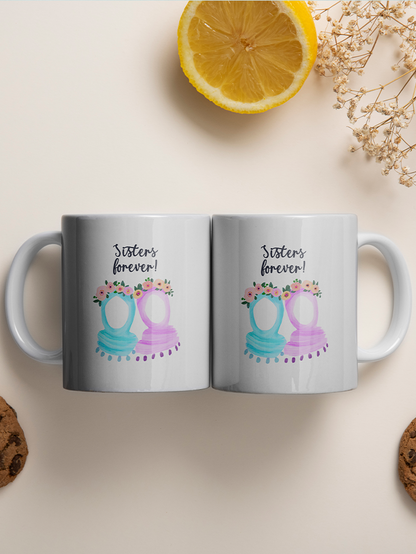 Floral Hijabi Crown Sister Forever Mug