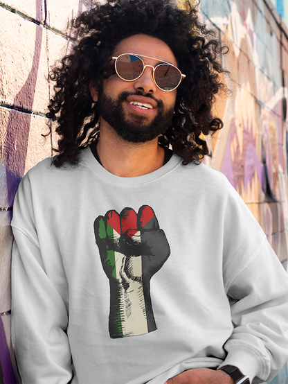 Palestine Fist Flag Falastin Unisex Adult Sweatshirt