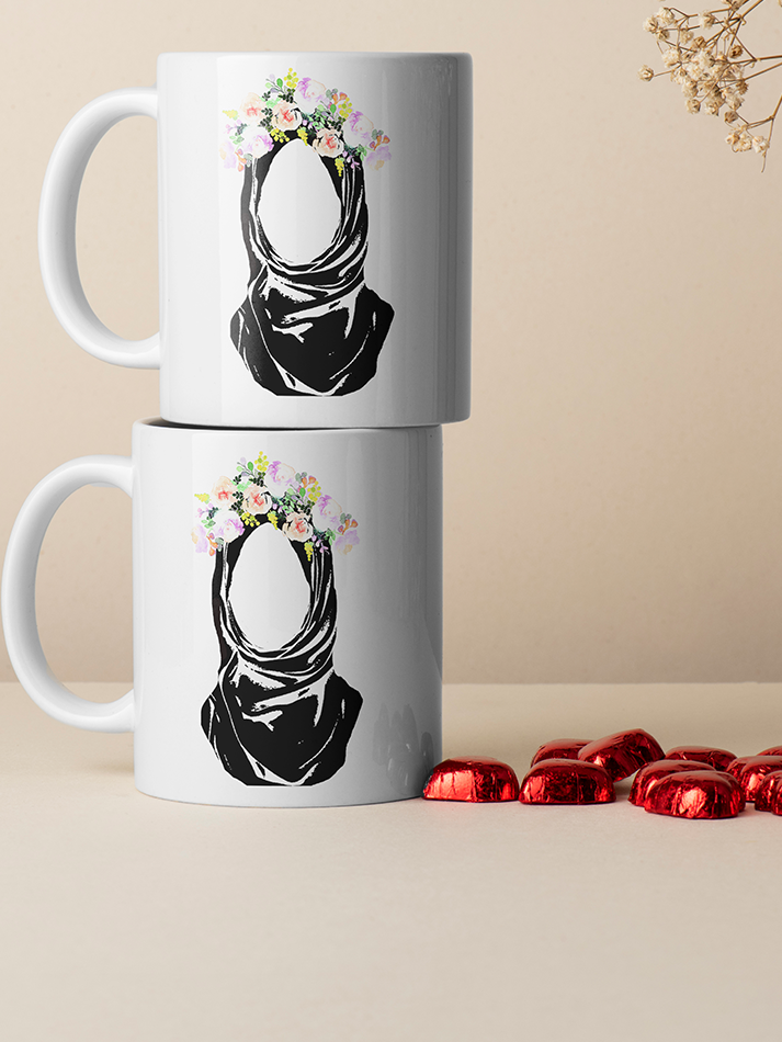 Floral Hijabi Crown Sister Forever Mug