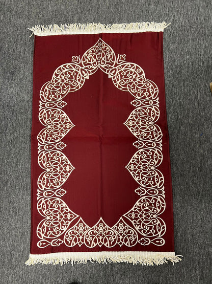 Solid Colour Premium Satin Padded Luxury Prayer Mat Embossed Detailing Couple Gift Wedding Eid Ramadan Islamic Gifts Personalised Prayer Mat Cushioned Prayer Rug Tasbeeh