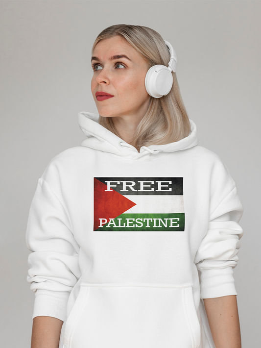 Free Palestine Flag Print Adults Pullover Unisex Hoodie