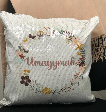 Personalised Sequin Cushions Decorative Cushions Gift Ideas