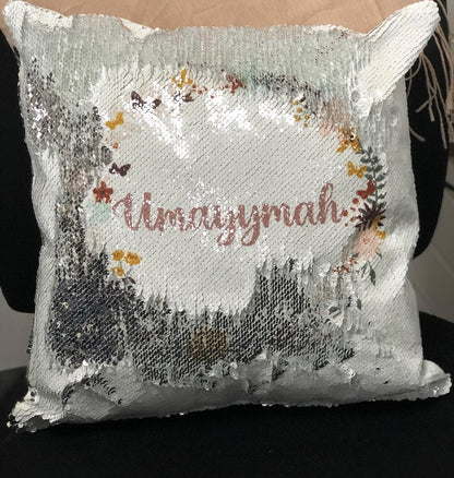 Personalised Sequin Cushions Decorative Cushions Gift Ideas