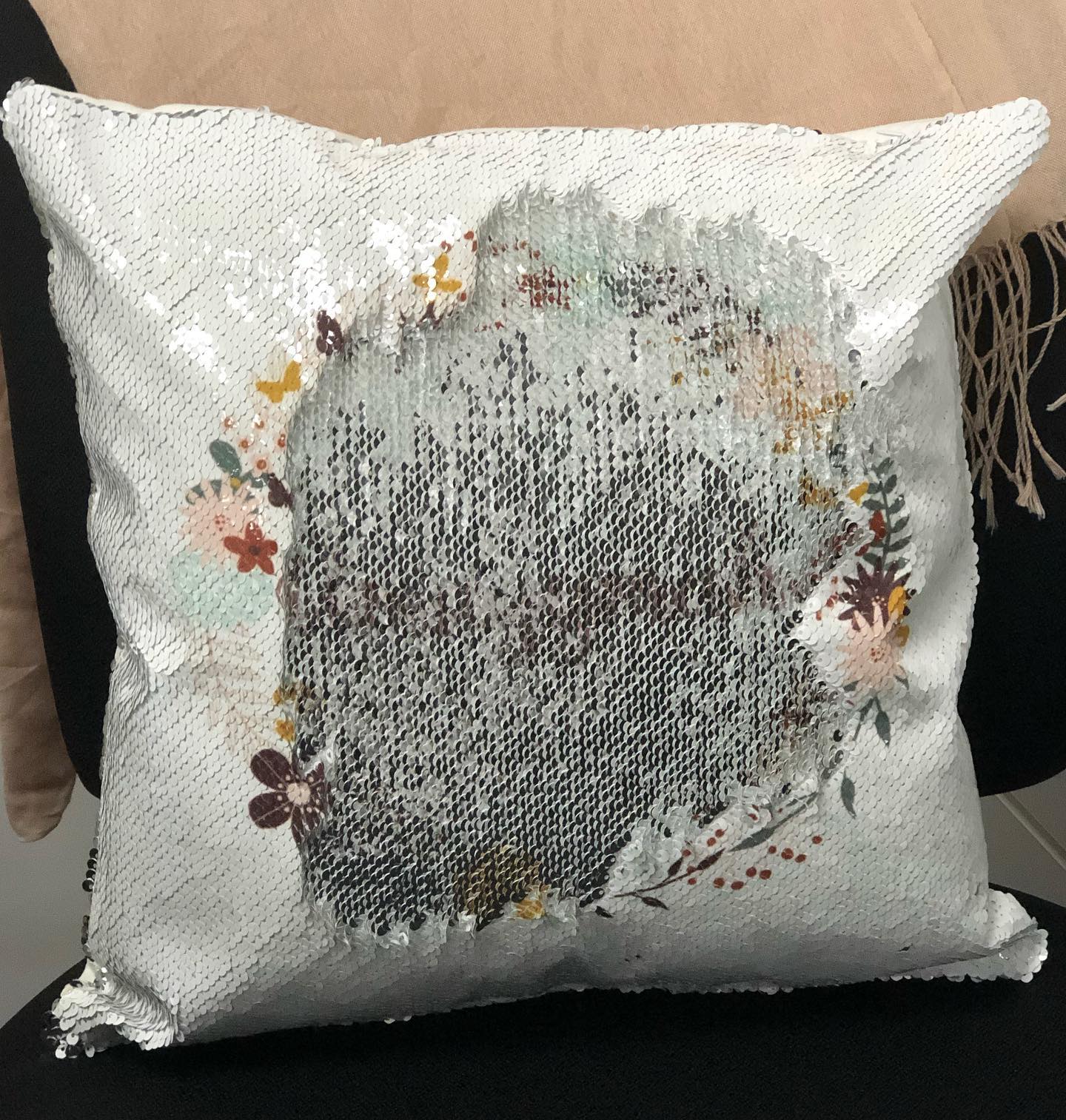 Personalised cushions cheap sequin