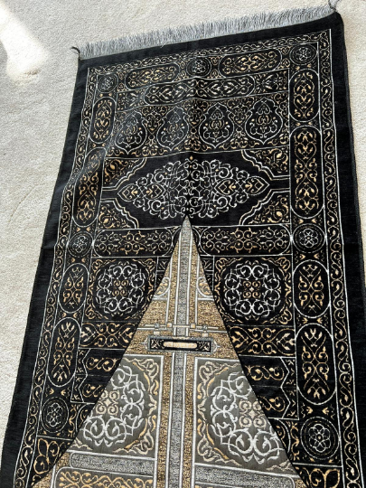 Holy Kaaba Door Kiswah Prayer Mat