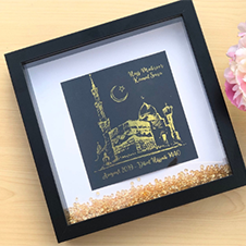 Personalised Frame Of The Holy Kaaba & Masjid E Nabawi