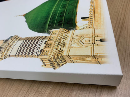 Green Dome Gumbad e Khizra  Madina Canvas Print Islamic Gifts Wall Art