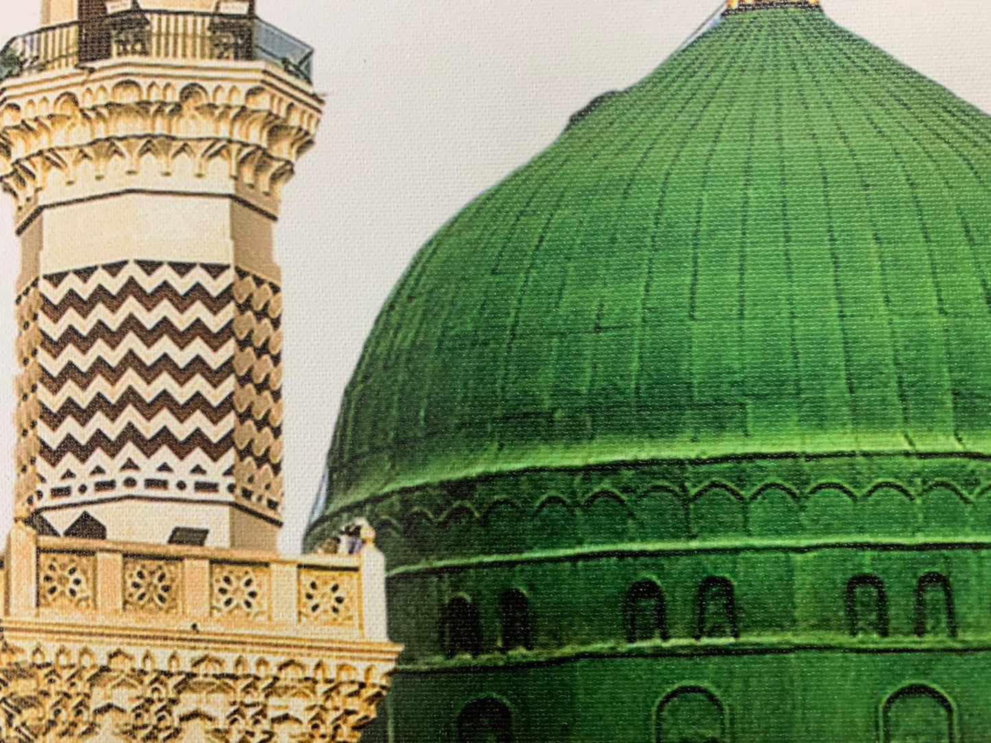 Green Dome Gumbad e Khizra  Madina Canvas Print Islamic Gifts Wall Art