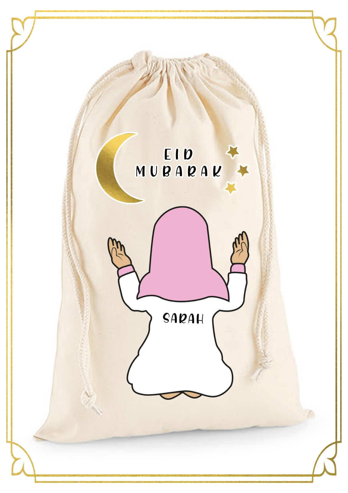 New Designs Eid Ramadan Gift Sack Personalised Name Printed Eid Gift Sack Eid Mubarak Gifts