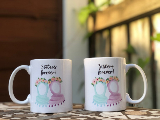 Floral Hijabi Crown Sister Forever Mug