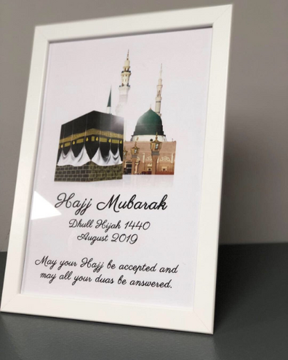 Personalised Frame Design Of Holy Kaaba & Masjid E Nabawi