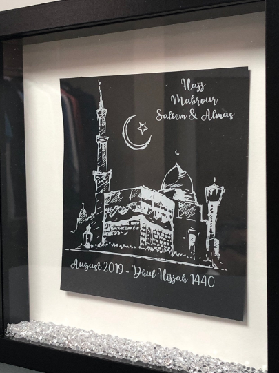 Personalised Frame Of The Holy Kaaba & Masjid E Nabawi