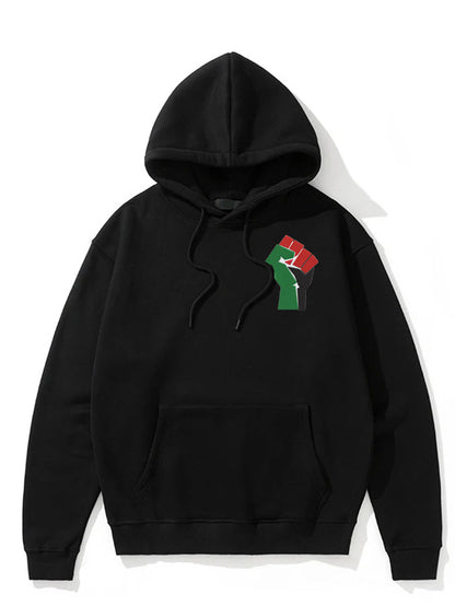 Palestine Fist Flag Adults Pullover Unisex Hoodie