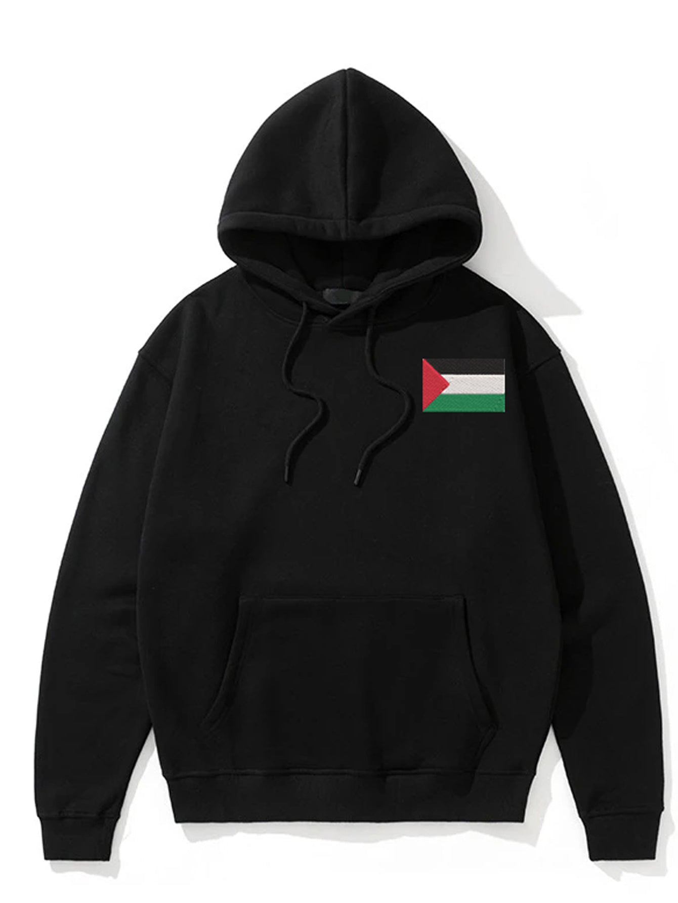 Custom Dual Country selling Unisex Hoodie | Organic Cotton | Embroidered Subtle Flag Design