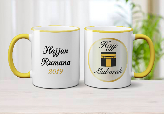 Personalised Hajj Mubarak Mugs Hajji Hajjan Kaaba gift