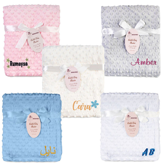 Personalised Baby Blanket Bubble Blanket Super Soft