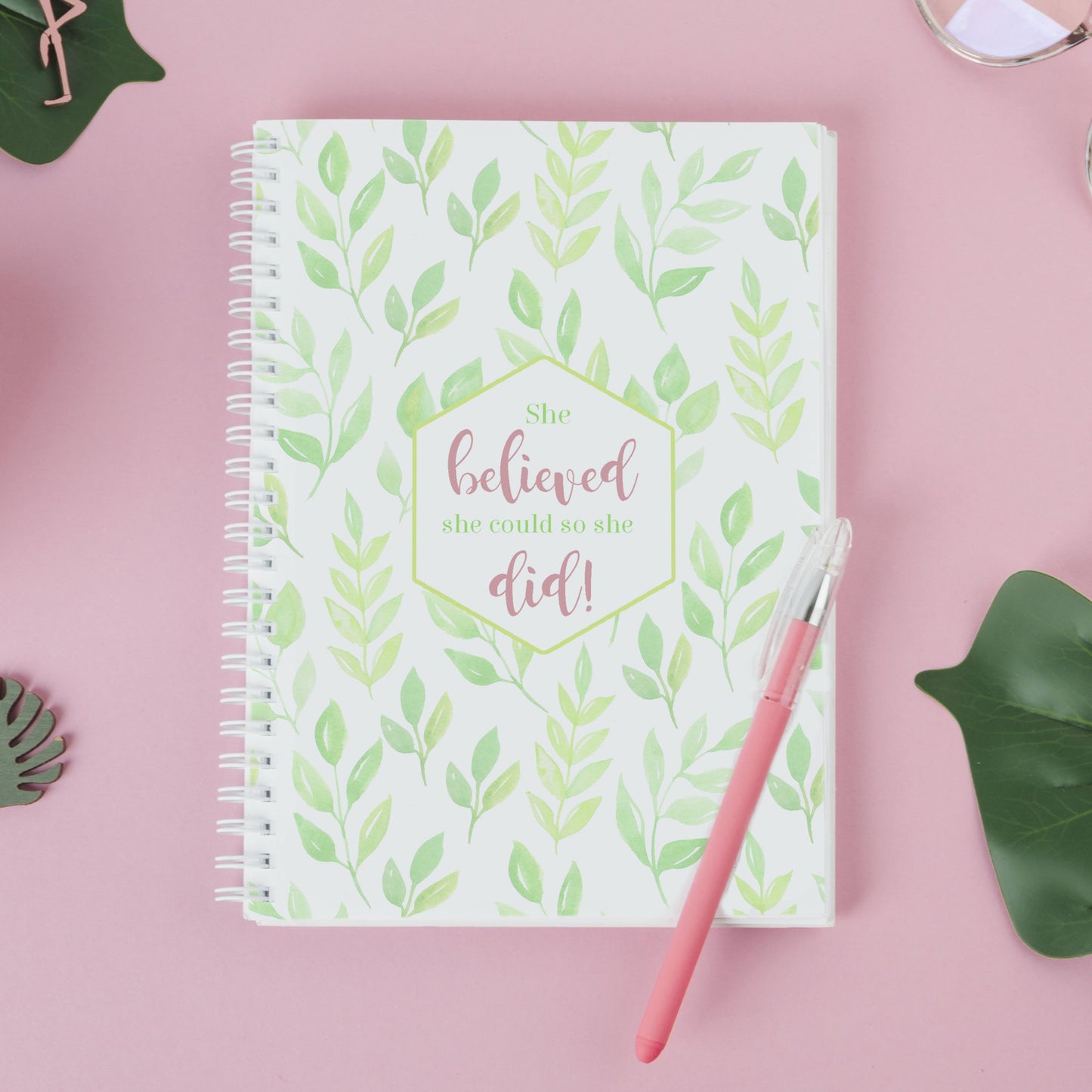 She Believed She Could So She Did Print A5 Notebook Diary Gift