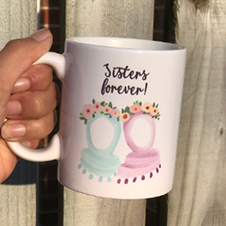 Floral Hijabi Crown Sister Forever Mug